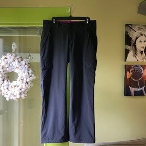 Eddie Bauer black stretch fleece lined Petite 8 altered snow pockets warm